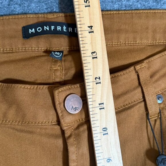 Monfrere Mens Brando Chino Pants Toffee Brown Sz 38x36‎ Stretch Slim Comfy NWT - Picture 11 of 14